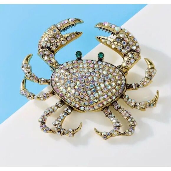 🦀 Heidi Daus on SALE NEW stunning white crystal crab brooch 🦀 - Picture 2 of 6